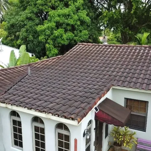 south florida home with tile rooftop