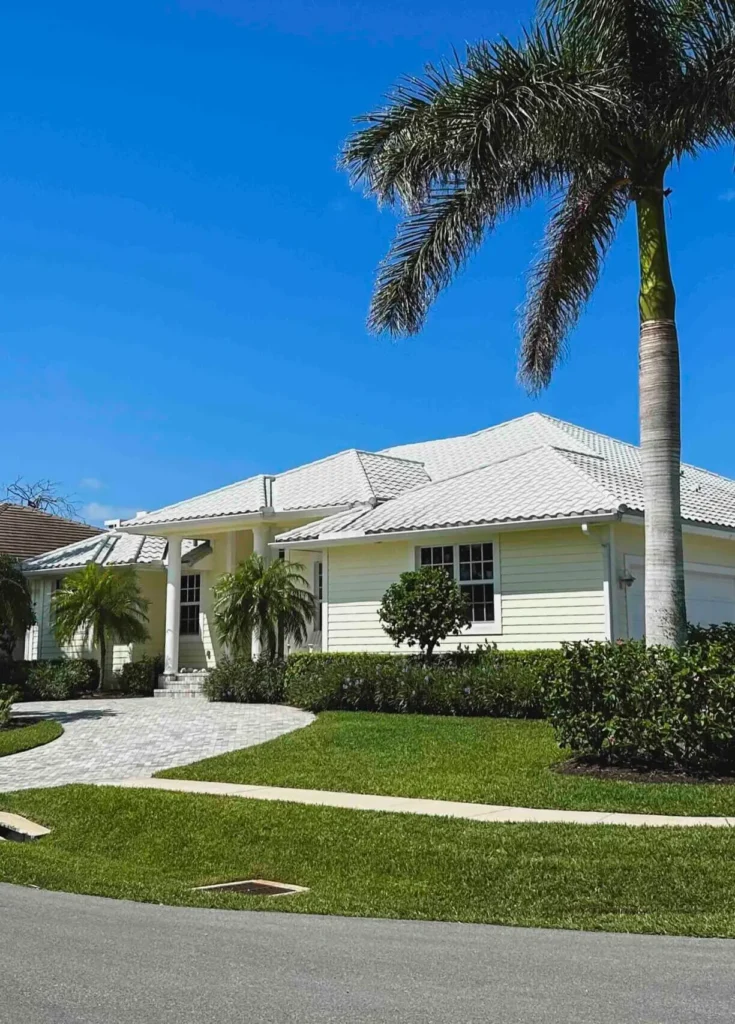 south florida home with tile rooftop